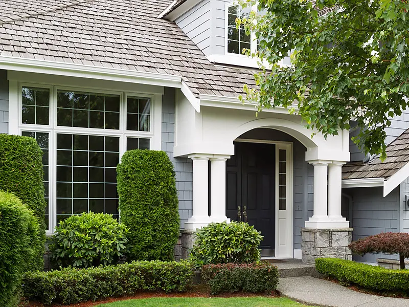 Cedar Shake Roof On Elegant Home